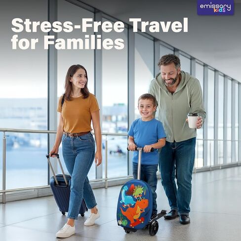 emissary Kids Luggage With Wheels For Boys Girls, Kids Suitcases With Wheels For Boys Girls, Dinosaur Kids Luggage Set, Kids Carry on Luggage with Wheels, Toddler Rolling Suitcase For Boys Girls in Saudi Arabia