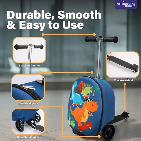 emissary Kids Luggage With Wheels For Boys Girls, Kids Suitcases With Wheels For Boys Girls, Dinosaur Kids Luggage Set, Kids Carry on Luggage with Wheels, Toddler Rolling Suitcase For Boys Girls in Saudi Arabia