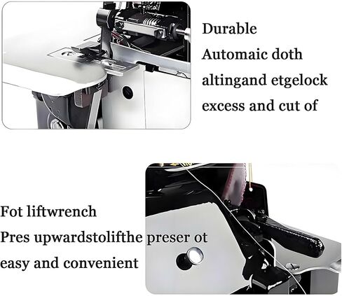 Overlock Machine - High-Speed Serger, 250W, Adjustable Stitch Length, 3000 Stitches/Minute, 3-Stitch Capability for Professional Hemming and Sewing in Saudi Arabia