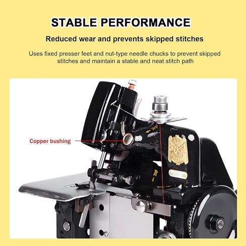 Sewing Machine,Overlock Machine,Machine Serger Industrial 3000 Stitches/Minute,With Metal Frame,for Heavy Duty Fabric Blue in Saudi Arabia