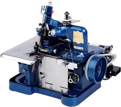 Overlock Machines & Industrial Grade Sergers,Perforated Bead Size: Φ3-Φ4mm, with Symmetrical Drilling, Foot Switch, Adjustable Speed,for Heavy Duty Fabric, Includes Accessories Blue in Saudi Arabia