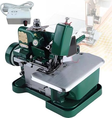Heavy Duty Serger Sewing Machine - Metal Frame Overlock & Coverstitch for Leather & Fabrics, Handheld Overlocker for Professional Results, Blue in Saudi Arabia