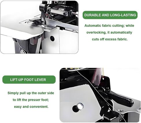 Overlock Sewing Machine with 3 Stitch Capability, Sergers & Overlock Machines, Adjustable Stitch Length & 3000 Stitches/Minute, Durable Metal Frame, for Hemming and Sewing Blue in Saudi Arabia