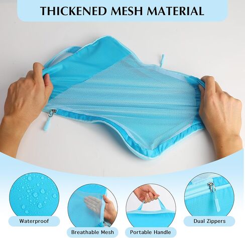 Ultralight Compression Packing Cubes for Travel,Expandable Packing Organizers for carry on Suitcase With Clear Toiletries Bag and Backpack Bag 7 Set in Saudi Arabia