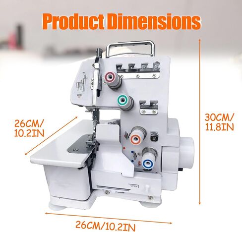 Serger Sewing Machine, Desktop Overlock Sewing Machine with LED Light and Accessories Kit, for Lapel Padding Hemming Sewing in Saudi Arabia