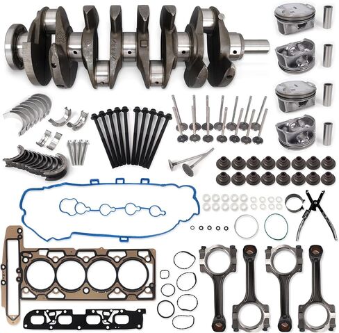 GM2.4L Engine Rebuild Overhaul Kit Fit for Chevrolet Equinox, Buick Regal Verano, GMC Terrain, Saturn, With Replace Head Gasket Set & Connecting Rod 12578324 12654958 ES72196 in Saudi Arabia