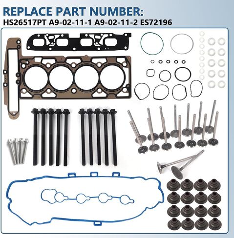GM2.4L Engine Rebuild Overhaul Kit Fit for Chevrolet Equinox, Buick Regal Verano, GMC Terrain, Saturn, With Replace Head Gasket Set & Connecting Rod 12578324 12654958 ES72196 in Saudi Arabia
