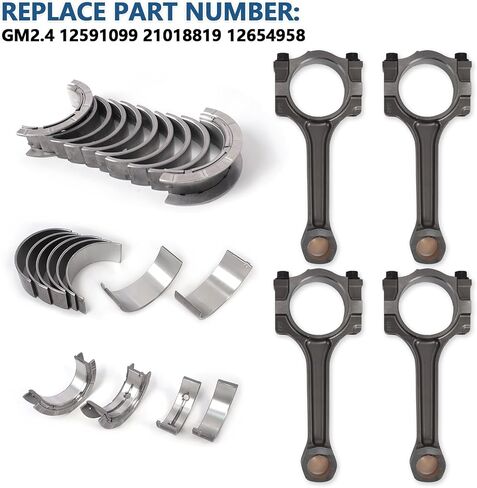 GM2.4L Engine Rebuild Overhaul Kit Fit for Chevrolet Equinox, Buick Regal Verano, GMC Terrain, Saturn, With Replace Head Gasket Set & Connecting Rod 12578324 12654958 ES72196 in Saudi Arabia
