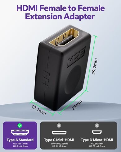 في سي اي وصلة HDMI ثلاثية الابعاد 4K HDMI انثى الى انثى قطعتين in Saudi Arabia