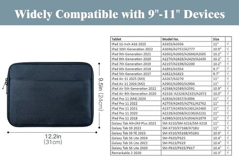 TiMOVO 9-11" Tablet Sleeve with Pocket for iPad A16 Tab, Pink in Kuwait
