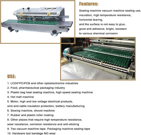 Teflon Tape, 3/4 in 30 ft Fabric PTFE Tape for Hand or Vacuum Impulse Sealer Machine , PTFE Coated Adhesive Tape for FoodSaver Seal A Meal Weston etc. in Kuwait