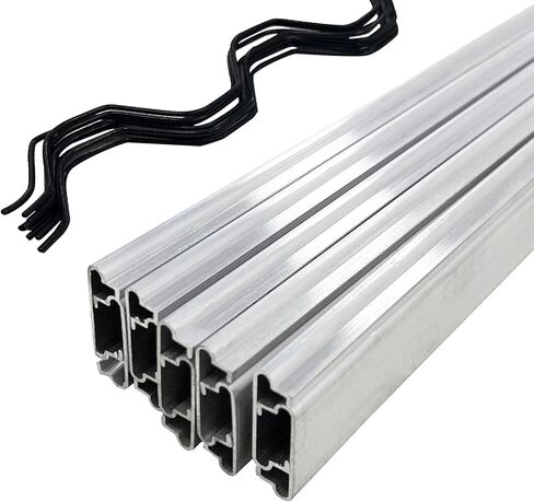 GarveeLife Spring Wire & Lock Channel, 6.6 Ft U-Channel with PVC Coated Spring Wire, 10 Set in Saudi Arabia