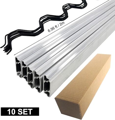GarveeLife Spring Wire & Lock Channel, 6.6 Ft U-Channel with PVC Coated Spring Wire, 10 Set in Saudi Arabia
