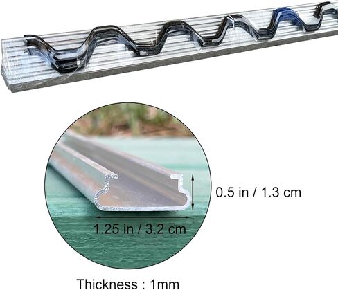 GarveeLife Spring Wire & Lock Channel, 6.6 Ft U-Channel with PVC Coated Spring Wire, 10 Set in Saudi Arabia