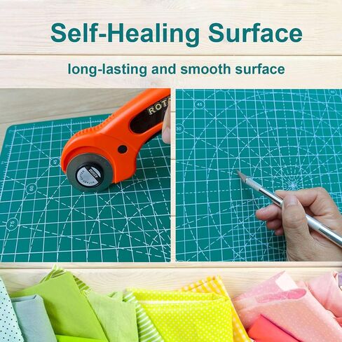 Rotating Cutting Mat 13"x13" Grid, Self Healing Cutting Mat for Quilting,Sewing,Fabric,Sewing Supplies Mat with 360 Degree Rotating Anti-slip Base in Saudi Arabia
