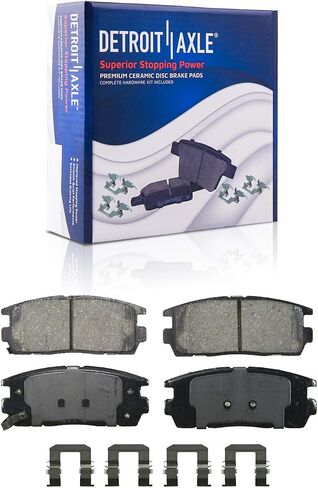 Detroit Axle - Rear Brake Kit for Chevy Captiva Sport Equinox GMC Terrain Pontiac Torrent Saturn Vue, Disc Brake Caliper Ceramic Brake Pads Replacement in Saudi Arabia