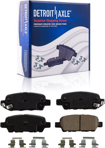 Detroit Axle - Rear Brake Kit for 2002-2018 Nissan Altima 2004-2008 2019 Maxima Disc Brake Caliper w/Bracket Ceramic Brakes Pads w/Hardware Replacement in Saudi Arabia