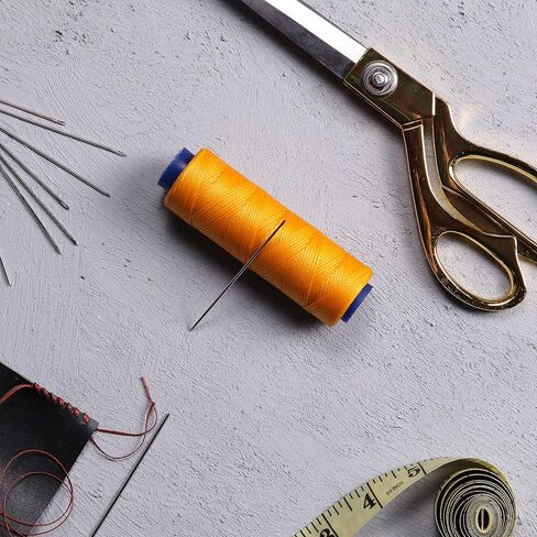Waxed Thread, Strong Thread for Leather, Upholstery, Shoe, Bag, incl. Needle (Colour: Black) in Saudi Arabia