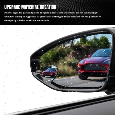 Heart Shaped Blind Spot Mirrors for Cars, Car Side Blind Spot Mirror, Convex Rearview Mirror for Enhanced Safety, Frameless Glass Convex Blind Spot Stick-on Mirrors Accessories for Cars Suvs in Saudi Arabia