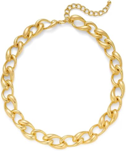 Gold Chunky Chain Necklace,Trendy Statement Jewelry for Women,Ideal Gift for All(N003) in Saudi Arabia