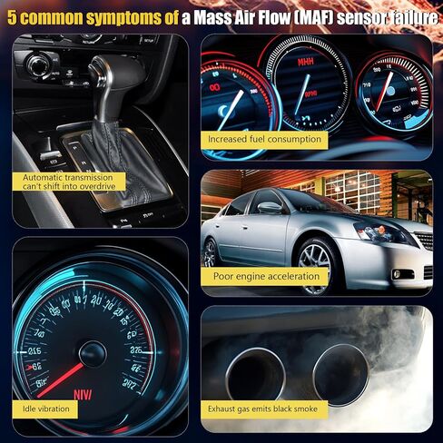 226807S000 مستشعر تدفق الهواء الشامل MAF متوافق مع Nissan 04-14 Altima، 08-13 Rogue، 04-12 Sentra، 05-19 Frontier، Pathfinder، Armada، Maxima & Infiniti Q70 14-17، Q45، Q50، M37 والمزيد in Kuwait