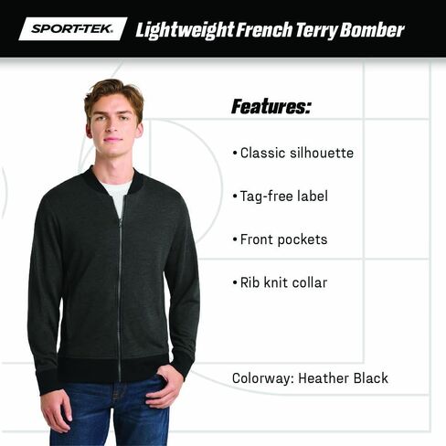 SPORT-TEK Unisex Lightweight French Terry Bomber in Saudi Arabia