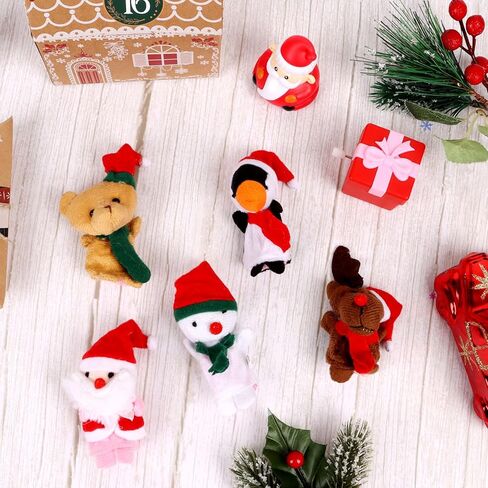 CCINEE Christmas Finger Puppets for Kids, 5pcs Soft Plush Xmas Characters Finger Toys for Toddlers Story Time Playtime Shows Christmas Party Favors Gift Rewards in Kuwait