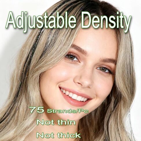 Tinsel Hair Tools Kit 18 Colors Fairy Hair Strands for Girls Kids for Cosplay Party Gift(18 Colors+Tools, 47 Inches) in Saudi Arabia