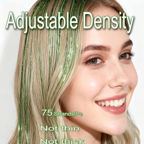 Tinsel Hair Tools Kit 18 Colors Fairy Hair Strands for Girls Kids for Cosplay Party Gift(18 Colors+Tools, 47 Inches) in Saudi Arabia