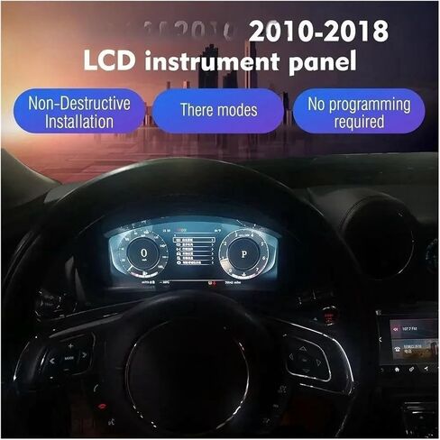متوافق مع لوحة القيادة الرقمية لتويوتا كورولا مجموعة أدوات افتراضية قمرة القيادة LCD عداد السرعة نظام تحديد المواقع والملاحة 12.3 بوصة in Kuwait