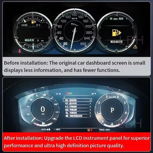 متوافق مع لوحة القيادة الرقمية لتويوتا كورولا مجموعة أدوات افتراضية قمرة القيادة LCD عداد السرعة نظام تحديد المواقع والملاحة 12.3 بوصة in Kuwait