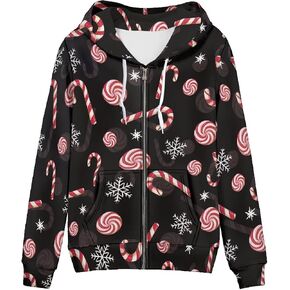 Showudesigns Women's Clothing Zip Up Hoodies XS-5XL Fashion Sweatshirts Clothes Fall Pullover Tops in Kuwait