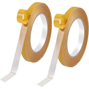 2 Rolls Hemming Tape, Double Sided Fabric Tape Heavy Duty, Hem Tape No Sew No Iron for Pants, Clothes, Curtains, Dresses and Crafts, Multipurpose Hem Adhesive Tape, 0.4 in x 33FT/10m (2) in Saudi Arabia