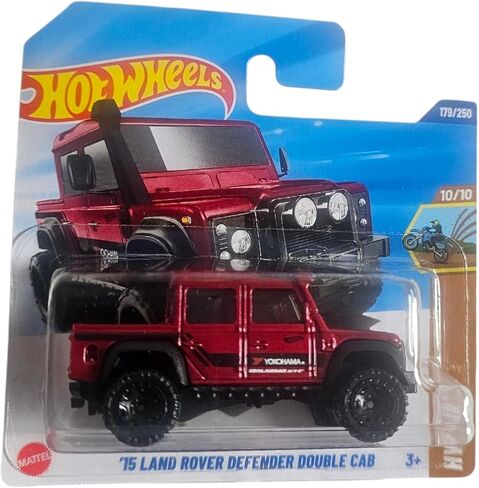 Hot Wheels - '15 Landrover Defender Double Cab - HW Dirt 10/10 - JBB06 - بطاقة قصيرة - يوكوهاما - Mattel 20255-1:64 in Saudi Arabia