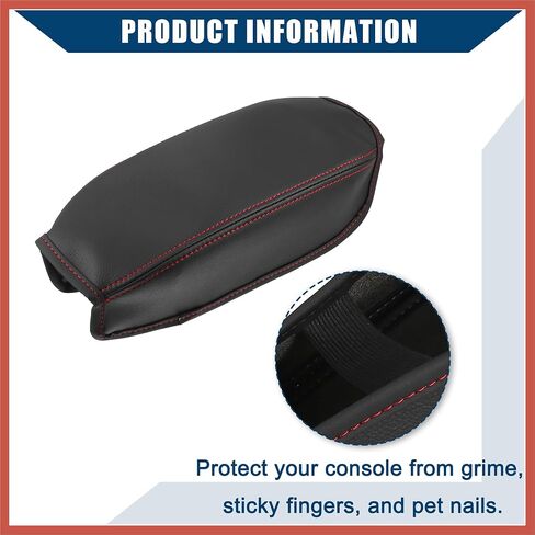 ACROPIX Center Console Armrest Cover for Jeep Renegade BU 2015-2023 / Car Interior Accessories/Durable Faux Leather / 1 Pcs Black Car Parts in Saudi Arabia