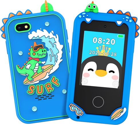 Kids Smart Phone Toy for Boys, Touchscreen Learning Toy Phone for Kids Ages 3-8, Educational Pretend Phone with Dual Camera, Music, Games, ABC Learning & Habit Reminder, Boys Birthday in Saudi Arabia