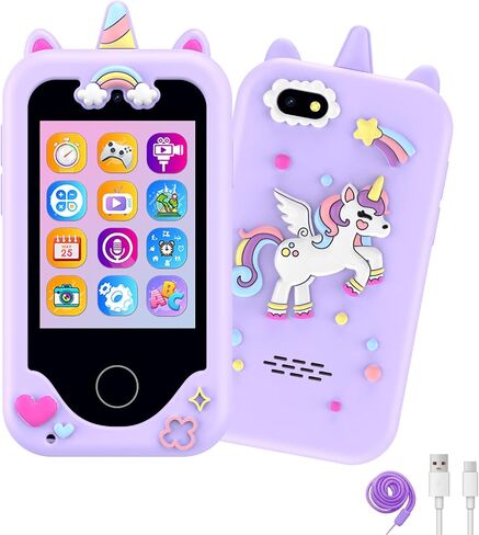 Kids Smart Phone Toy for Boys, Touchscreen Learning Toy Phone for Kids Ages 3-8, Educational Pretend Phone with Dual Camera, Music, Games, ABC Learning & Habit Reminder, Boys Birthday in Saudi Arabia