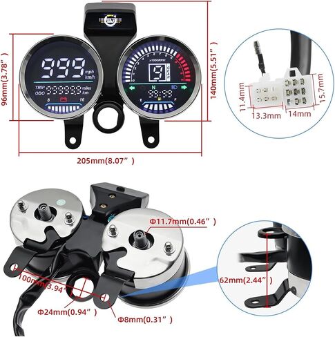 Motorcycle Digital Speedometer Motorcycle Dash for Suzuki GN 125 Assembly Tachometer Odometer Gauge Waterproof Panel Digital Gauge in Saudi Arabia