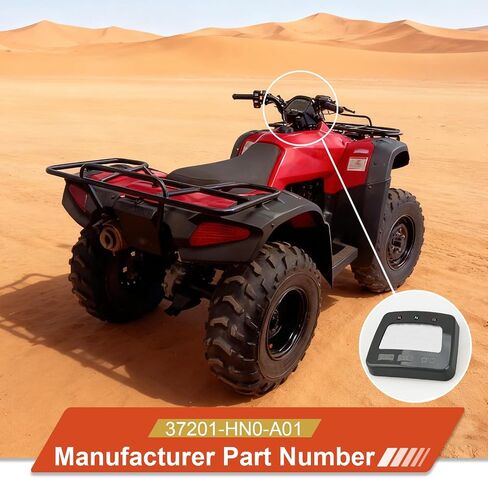 الغطاء العلوي لعداد السرعة 37201-HN0-A01 لسيارة Honda TRX350FM 2000-2006 / TRX500FA 2001-2004 - غطاء بلاستيكي متين مع عدسة شفافة - استبدال لوحة العدادات المقاومة للماء والغبار in Saudi Arabia
