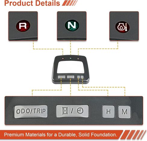 الغطاء العلوي لعداد السرعة 37201-HN0-A01 لسيارة Honda TRX350FM 2000-2006 / TRX500FA 2001-2004 - غطاء بلاستيكي متين مع عدسة شفافة - استبدال لوحة العدادات المقاومة للماء والغبار in Saudi Arabia