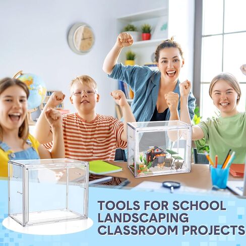 مجموعة Leinuosen Diorama Kit حافظة عرض شفافة مع غطاء جذب مغناطيسي صندوق ديوراما صناديق تخزين بلاستيكية قابلة للتكديس لألعاب الحرف اليدوية والمقتنيات وحقائب اليد والأشكال، 10.63 × 7.09 × 8.66 بوصة in Saudi Arabia