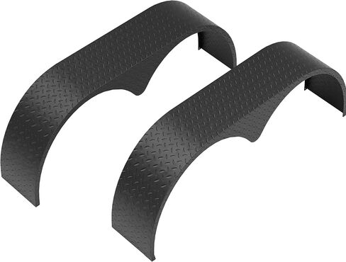 2Pcs Tandem Trailer Fender Double Axle,9.1"x 66"x 20" Teardrop Enclosed Trailer Fender Replacement,Steel Plate Tandem Axle Trailer Fenders Fit for 13-15 Inch Wheels in Saudi Arabia