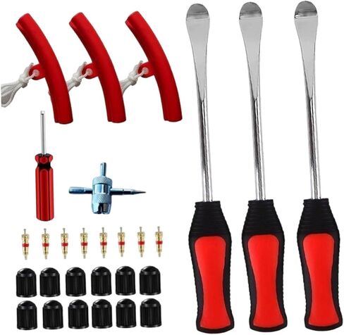 Auto Motorbike Tire Changing Spoons Tool Set Bead Breaker Professional Accessories Sturdy with Rim Protection Multipurpose, 28Pcs in Kuwait