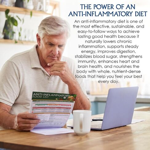 Set 3 Anti-Inflammatory Food Charts - Anti Inflammatory Diet for Beginners, Foods to Eat & Avoid, Arthritis Diet Guide, Healthy Grocery & Nutrition Plan, Recipes & Meal Guide in Saudi Arabia