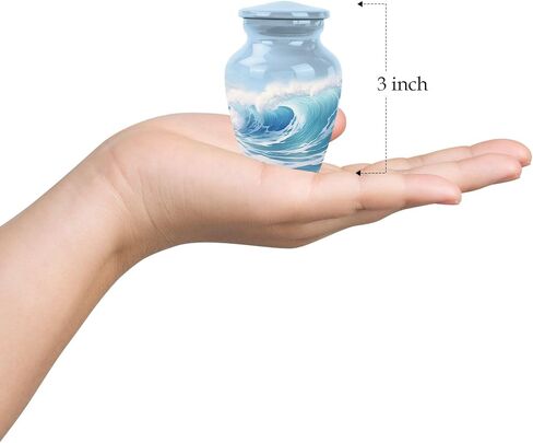 Aurora Borealis Urn for Ashes for Women for Men - Cremation Small Urns for Human Ashes Keepsake Male - 3 Inch Mini Human Urn for Adult Female - Burial Urns for Mom & Dad in Saudi Arabia