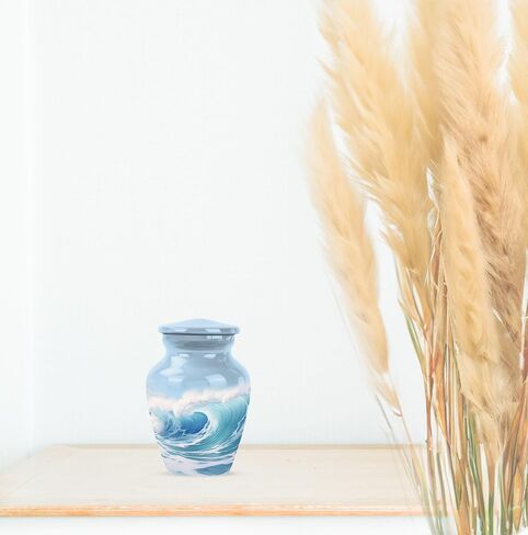 Aurora Borealis Urn for Ashes for Women for Men - Cremation Small Urns for Human Ashes Keepsake Male - 3 Inch Mini Human Urn for Adult Female - Burial Urns for Mom & Dad in Saudi Arabia