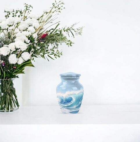 Aurora Borealis Urn for Ashes for Women for Men - Cremation Small Urns for Human Ashes Keepsake Male - 3 Inch Mini Human Urn for Adult Female - Burial Urns for Mom & Dad in Saudi Arabia