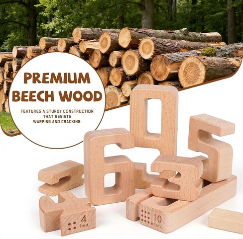 مكعبات بناء أرقام خشبية كبيرة، مكعبات الأرقام والعد، مكعبات التوازن والتراص، 32 قطعة من مكعبات الرياضيات، ألعاب تعليمية للأطفال الصغار، ألعاب الرياضيات لمرحلة ما قبل المدرسة، ألعاب التعرف على الأرقام in Kuwait