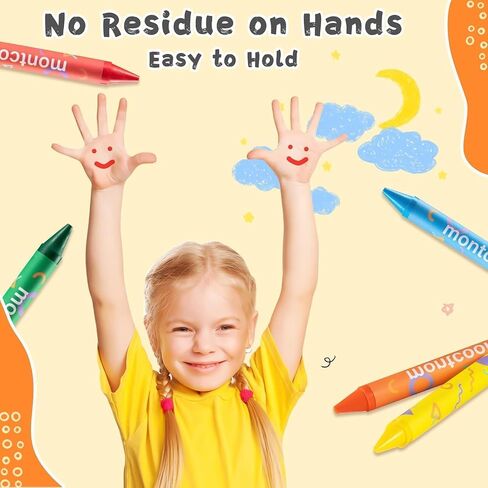 2 Pack Jumbo Crayons (40 Pieces, 20 Colors), Washable Non Toxic Easy to Hold Large Crayons, Christmas Stocking Stuffers for Toddlers and Kids in Saudi Arabia