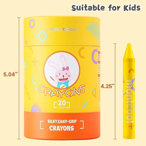 2 Pack Jumbo Crayons (40 Pieces, 20 Colors), Washable Non Toxic Easy to Hold Large Crayons, Christmas Stocking Stuffers for Toddlers and Kids in Saudi Arabia